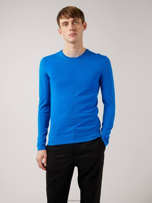Men J.Lindeberg True Blue Nigel Silk Wool Sweater Clothing 8R622370