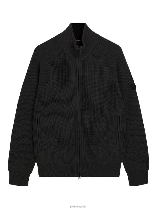 Men J.Lindeberg Volcanic Ash Kyler Wool Blend Zip Sweater Clothing 8R622303