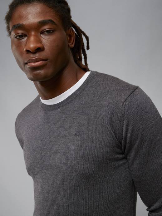 Men J.Lindeberg Volcanic Ash Lyle Merino Sweater Clothing 8R622322