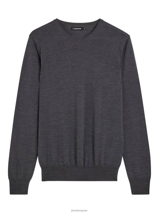 Men J.Lindeberg Volcanic Ash Lyle Merino Sweater Clothing 8R622322