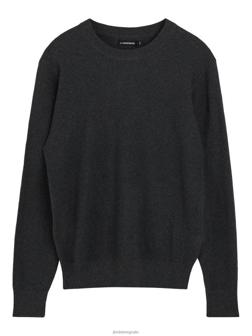 Men J.Lindeberg Volcanic Ash Oliver Structure Sweater Clothing 8R622309