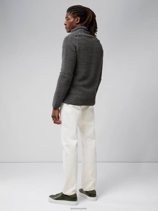 Men J.Lindeberg Volcanic Ash Zeke Pile Mid Layer Clothing 8R622352