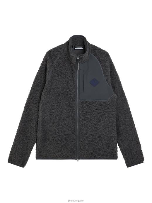 Men J.Lindeberg Volcanic Ash Zeke Pile Mid Layer Clothing 8R622352