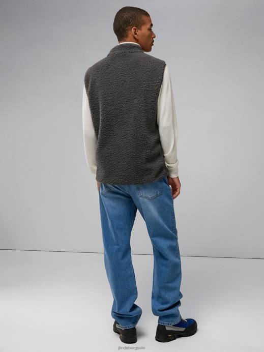 Men J.Lindeberg Volcanic Ash Zeke Pile Vest Clothing 8R622349