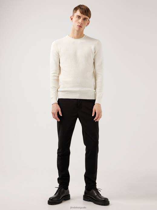 Men J.Lindeberg Whisper White Cole Yak Blend Sweater Clothing 8R622368