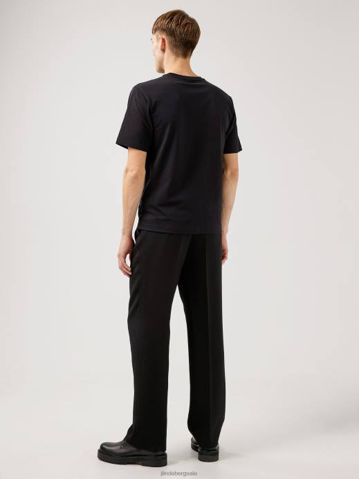 Men J.Lindeberg Black Dale Logo Patch T-shirt Clothing 8R622159