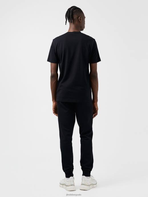 Men J.Lindeberg Black Sid Basic T-shirt Clothing 8R62985