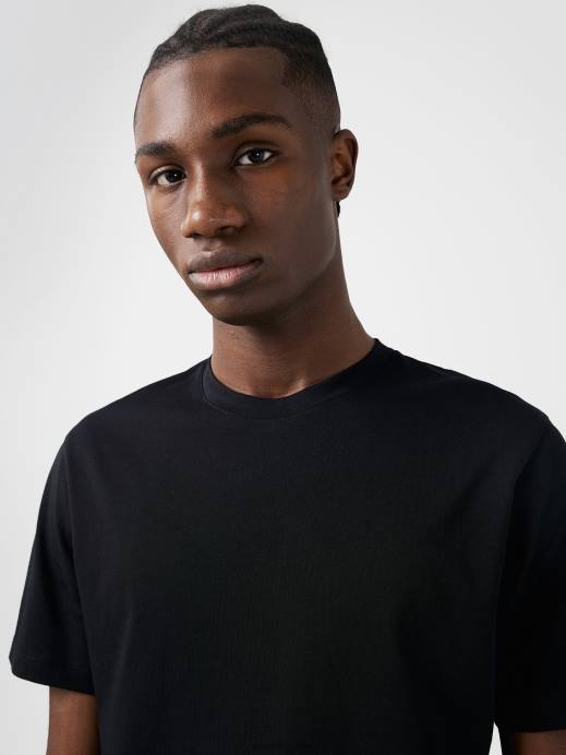 Men J.Lindeberg Black Sid Basic T-shirt Clothing 8R62985