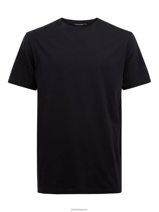 Men J.Lindeberg Black Sid Basic T-shirt Clothing 8R62985