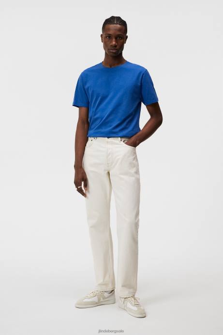 Men J.Lindeberg Blue Quartz Sid Basic Cotton Tee Clothing 8R62948