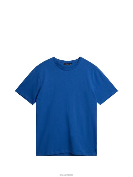 Men J.Lindeberg Blue Quartz Sid Basic Cotton Tee Clothing 8R62948