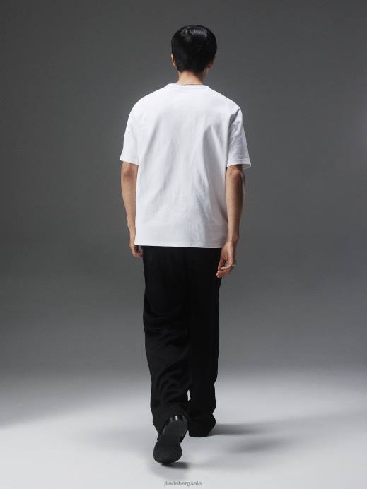 Men J.Lindeberg Cloud White Camilo Graphic Tee Clothing 8R622134