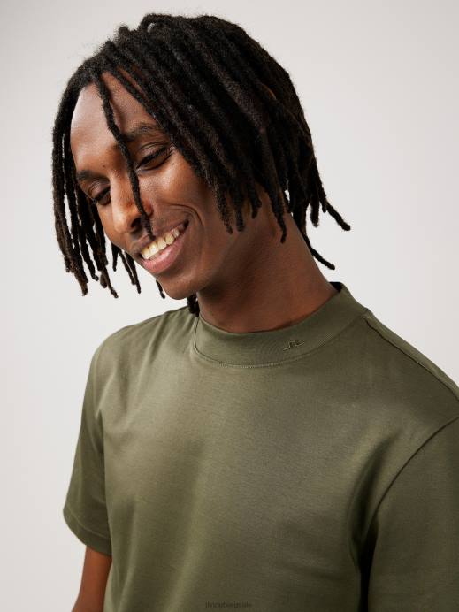 Men J.Lindeberg Deep Depths Ace Mock Neck T-shirt Clothing 8R622156