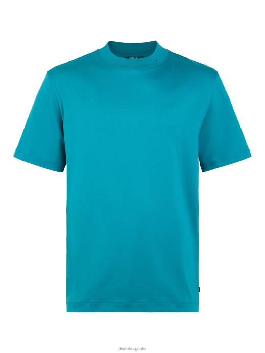 Men J.Lindeberg Deep Lake Ace Mock Neck T-shirt Clothing 8R622147