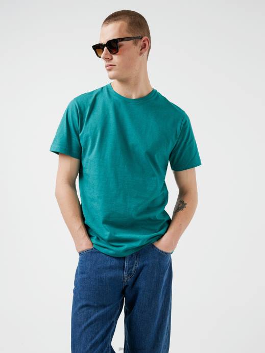 Men J.Lindeberg Deep Lake Sid Overdyed Melange T-shirt Clothing 8R622139