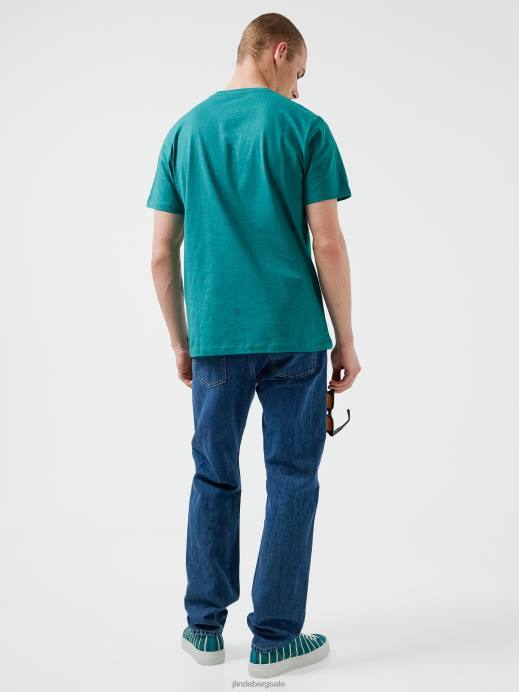 Men J.Lindeberg Deep Lake Sid Overdyed Melange T-shirt Clothing 8R622139