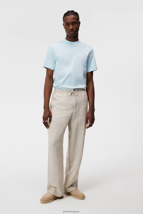 Men J.Lindeberg Dream Blue Ace Mock Neck T-shirt Clothing 8R62951