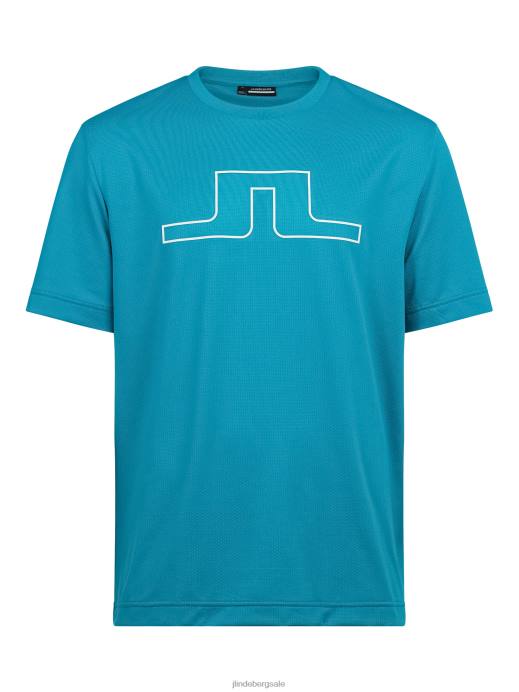 Men J.Lindeberg Enamel Blue Bridge Graphic T-shirt Clothing 8R622151