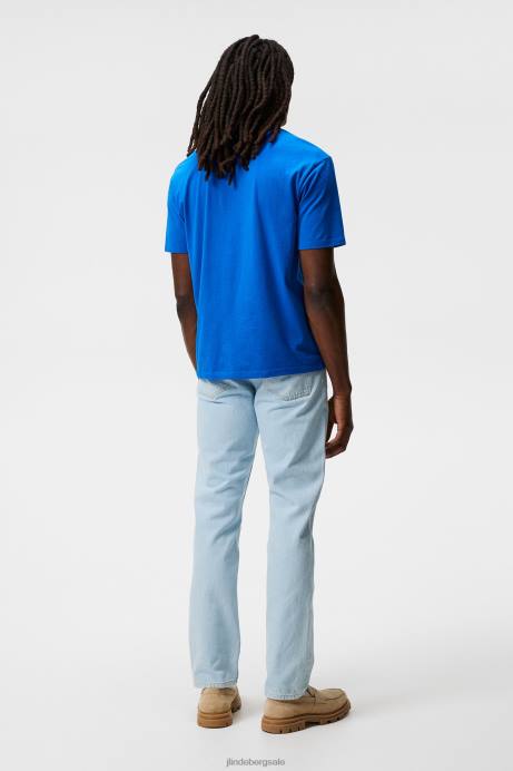 Men J.Lindeberg Lapis Blue Darcy Logo Tee Clothing 8R62971