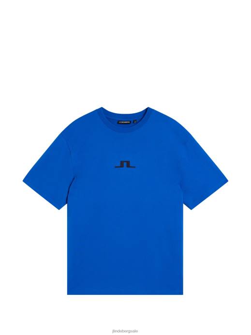 Men J.Lindeberg Lapis Blue Darcy Logo Tee Clothing 8R62971