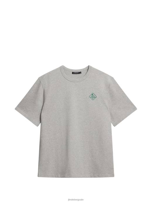 Men J.Lindeberg Light Grey Melange House Of Collin T-shirt Clothing 8R622131