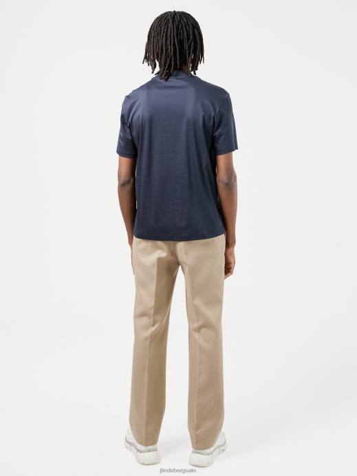 Men J.Lindeberg Navy Ace Mock Neck T-shirt Clothing 8R622157