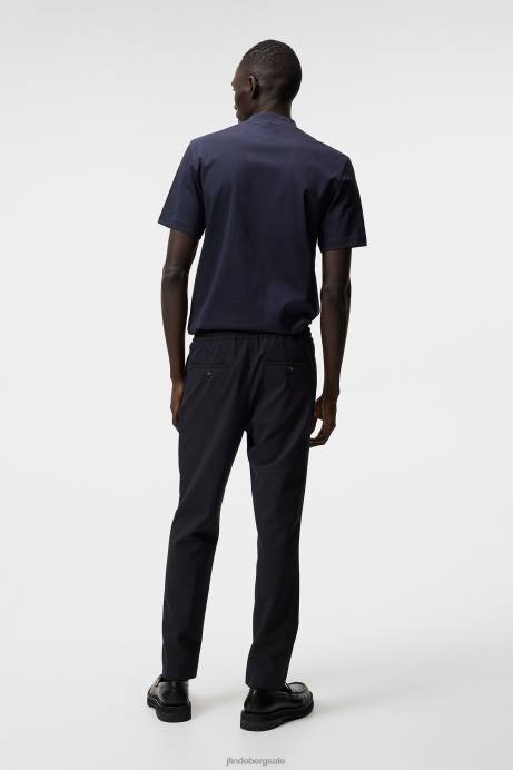 Men J.Lindeberg Navy Ace Mock Neck T-shirt Clothing 8R62974