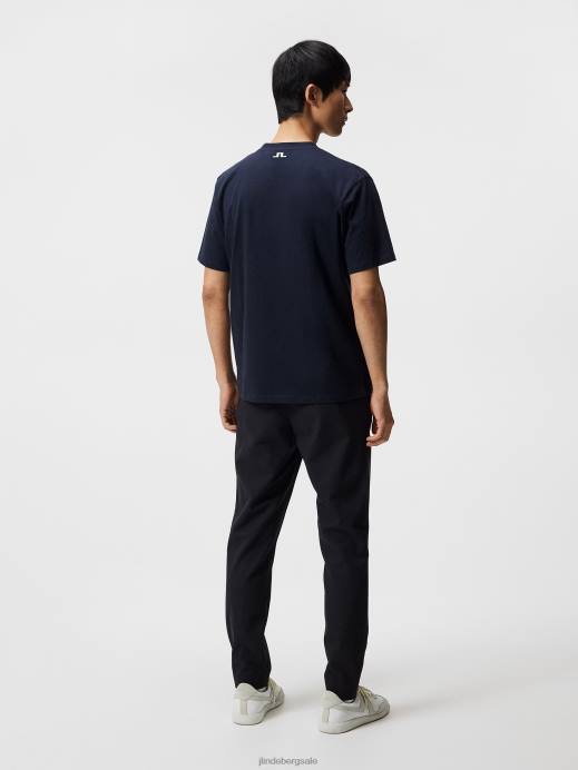 Men J.Lindeberg Navy Darcy Logo Tee Clothing 8R62970