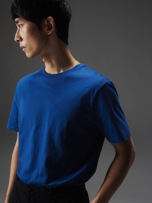 Men J.Lindeberg Navy Peony Sid Basic T-shirt Clothing 8R622132