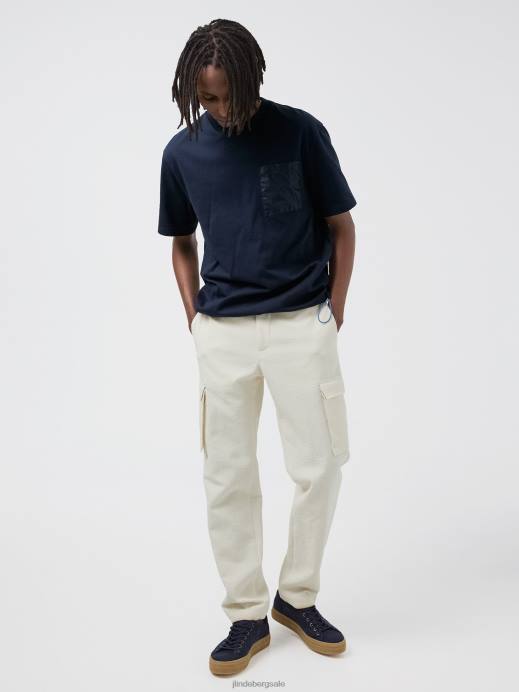 Men J.Lindeberg Navy Ross Hybrid T-shirt Clothing 8R622144