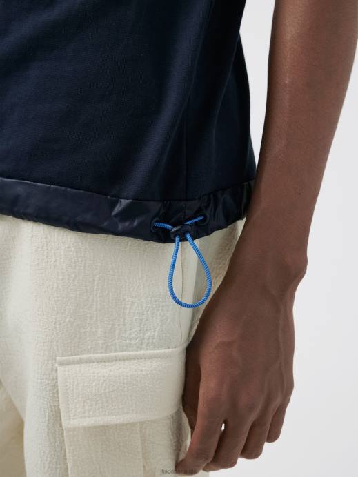 Men J.Lindeberg Navy Ross Hybrid T-shirt Clothing 8R622144