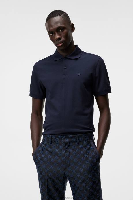 Men J.Lindeberg Navy Rubi Slim Polo Clothing 8R62955