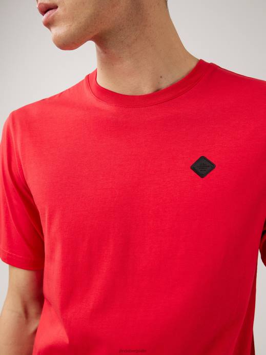 Men J.Lindeberg Red Bell Dale Logo Patch T-shirt Clothing 8R622161