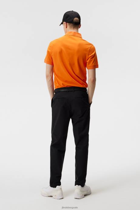 Men J.Lindeberg Russet Orange Rubi Slim Polo Clothing 8R62953