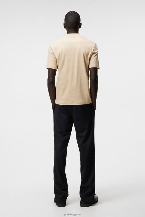 Men J.Lindeberg Safari Beige Ace Mock Neck T-shirt Clothing 8R62973