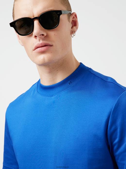 Men J.Lindeberg Surf the Web Ace Mock Neck T-shirt Clothing 8R622145