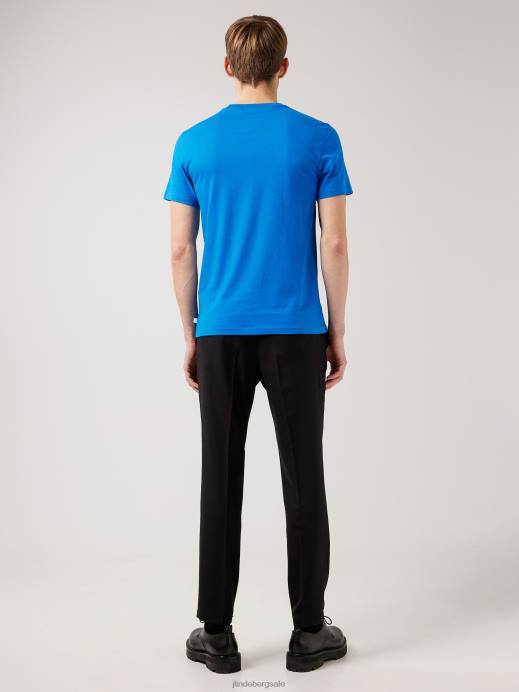 Men J.Lindeberg True Blue Silo Supima Cotton T-shirt Clothing 8R622164