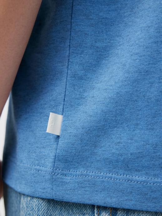 Men J.Lindeberg Ultramarine Sid Overdyed Melange T-shirt Clothing 8R622140