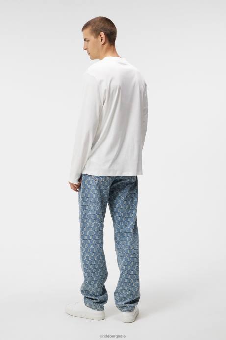 Men J.Lindeberg White Ace Mock Neck Long Sleeve T-shirt Clothing 8R62937