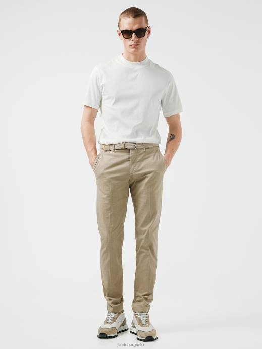 Men J.Lindeberg White Ace Mock Neck T-shirt Clothing 8R622146