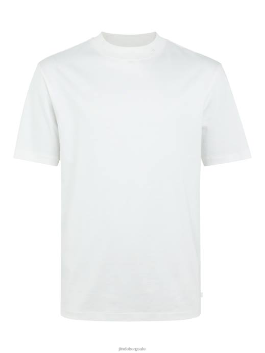 Men J.Lindeberg White Ace Mock Neck T-shirt Clothing 8R622146