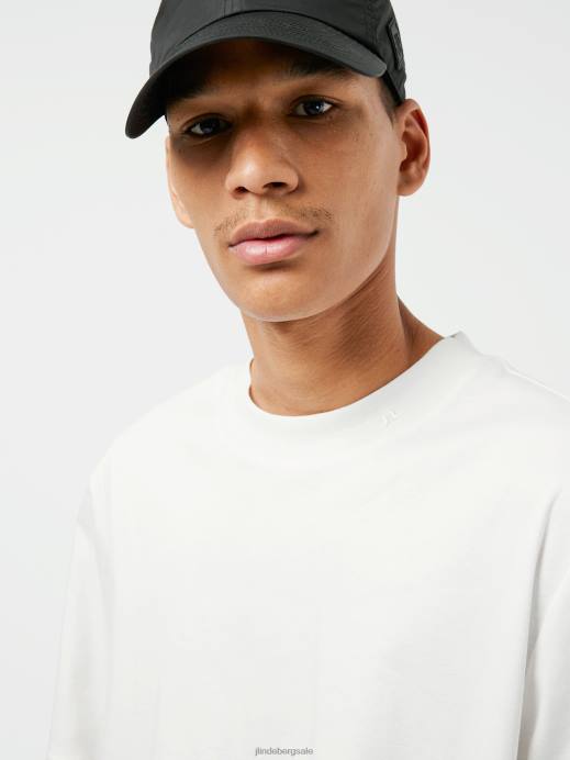 Men J.Lindeberg White Ace Mock Neck T-shirt Clothing 8R622155