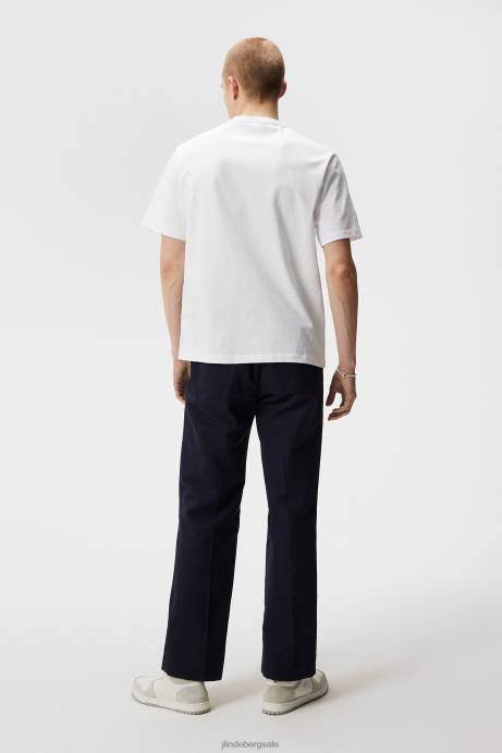 Men J.Lindeberg White Camilo Graphic T-shirt Clothing 8R62968