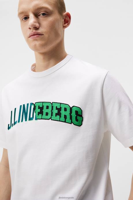 Men J.Lindeberg White Camilo Graphic T-shirt Clothing 8R62968