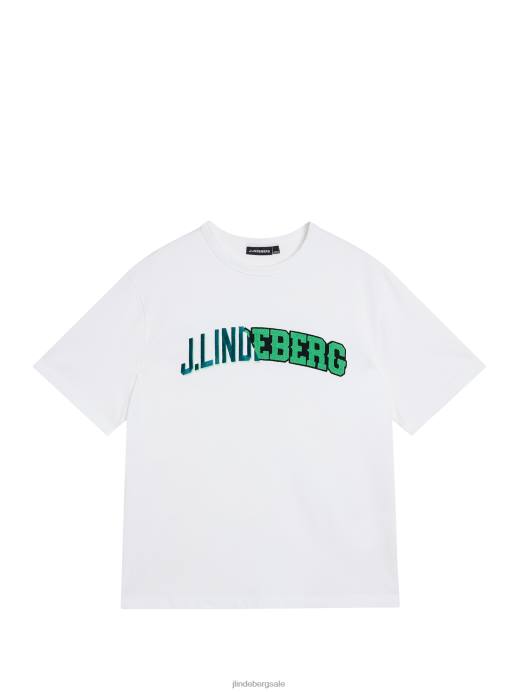 Men J.Lindeberg White Camilo Graphic T-shirt Clothing 8R62968