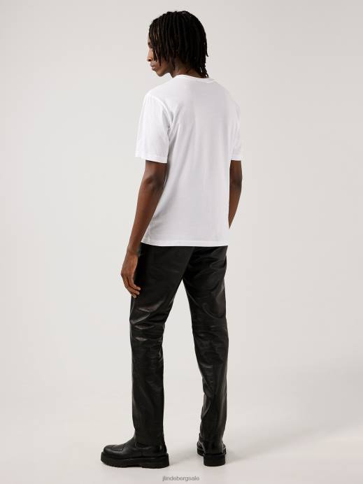 Men J.Lindeberg White Dale Logo Patch T-shirt Clothing 8R622160