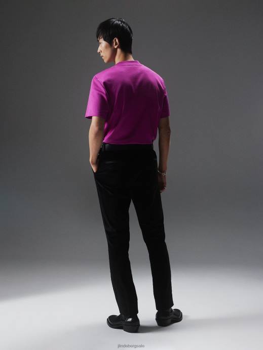 Men J.Lindeberg Wild Aster Adan Patch Mock Neck Tee Clothing 8R622138