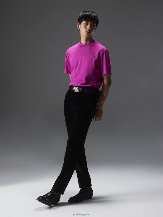 Men J.Lindeberg Wild Aster Adan Patch Mock Neck Tee Clothing 8R622138