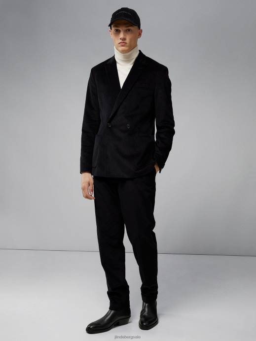Men J.Lindeberg Black Dries Corduroy Blazer Clothing 8R622556