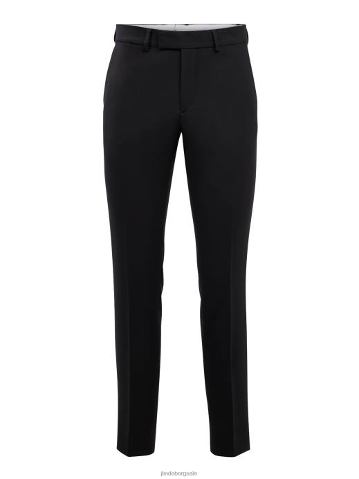 Men J.Lindeberg Black Grant Active Hopsack Pants Clothing 8R621230